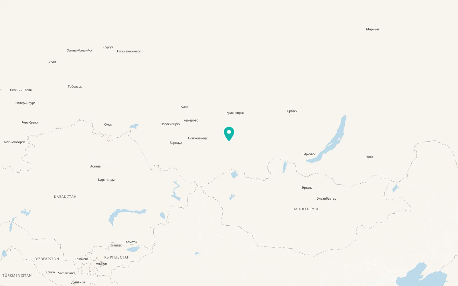 Map of Shushenskoye