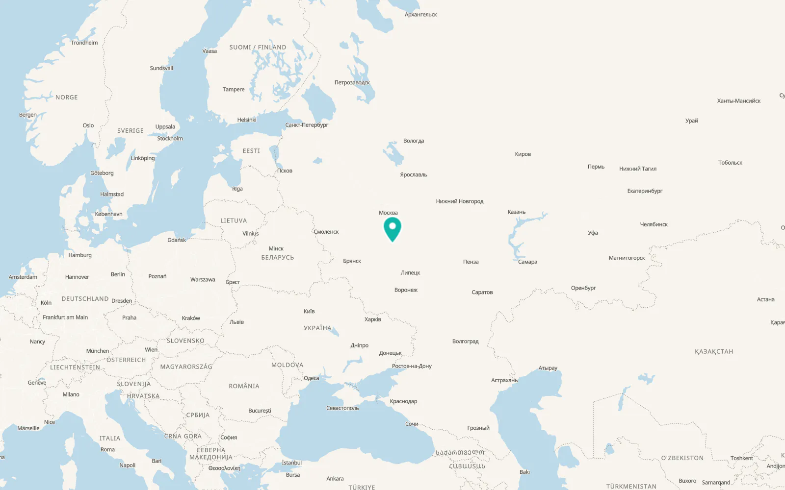 Map of Shvartsevskiy