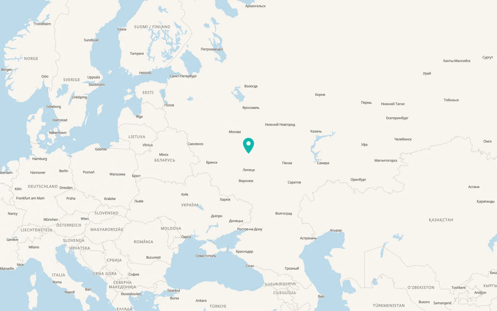 Map of Skopin