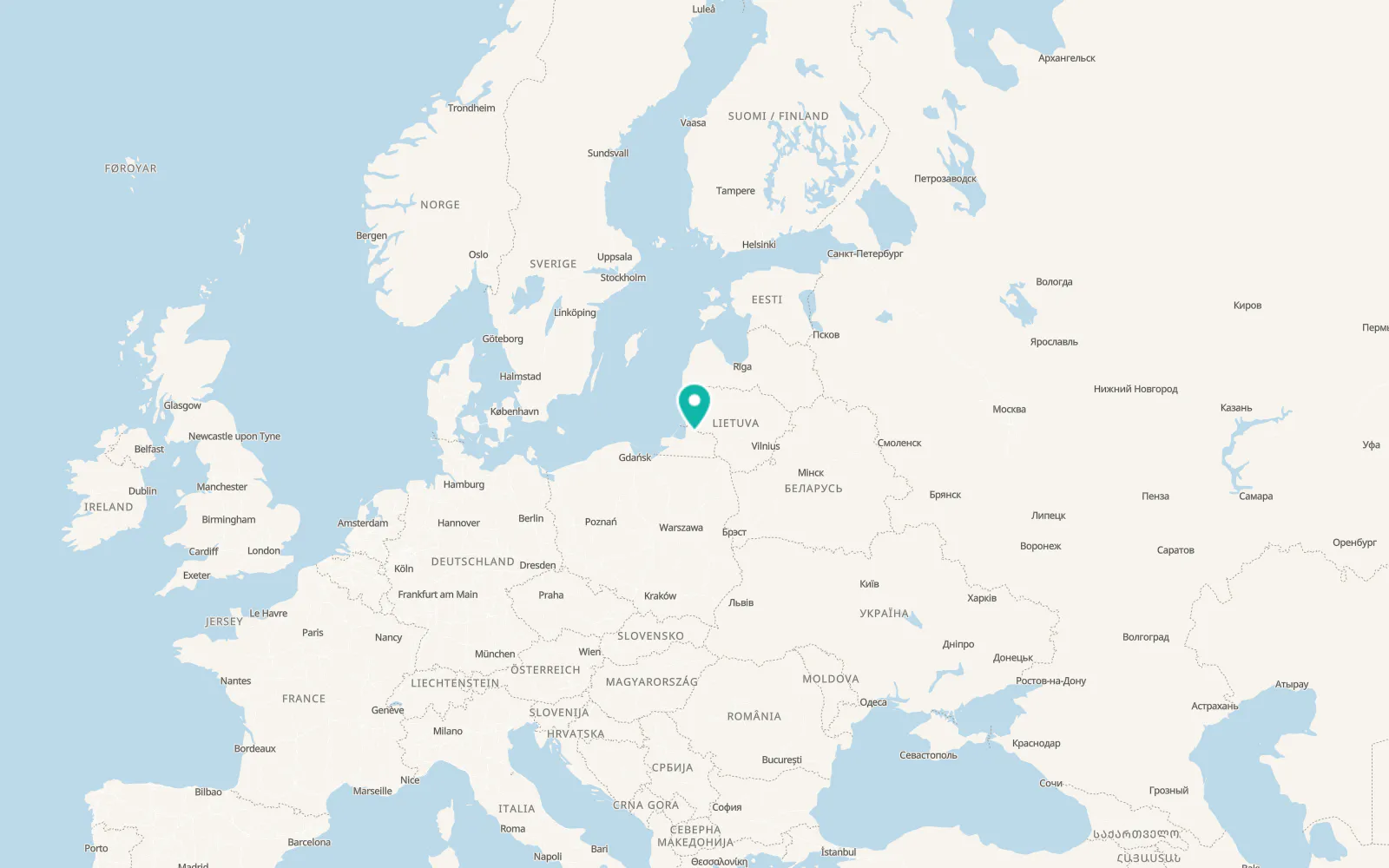 Map of Slavsk