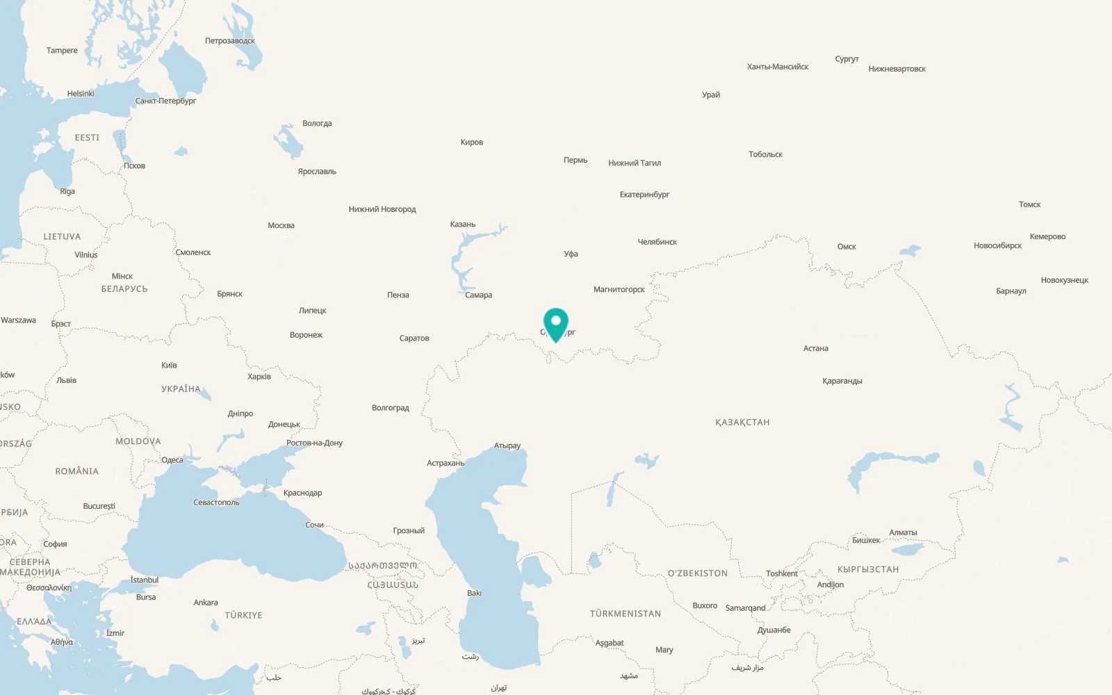 Map of Sol’-Iletsk