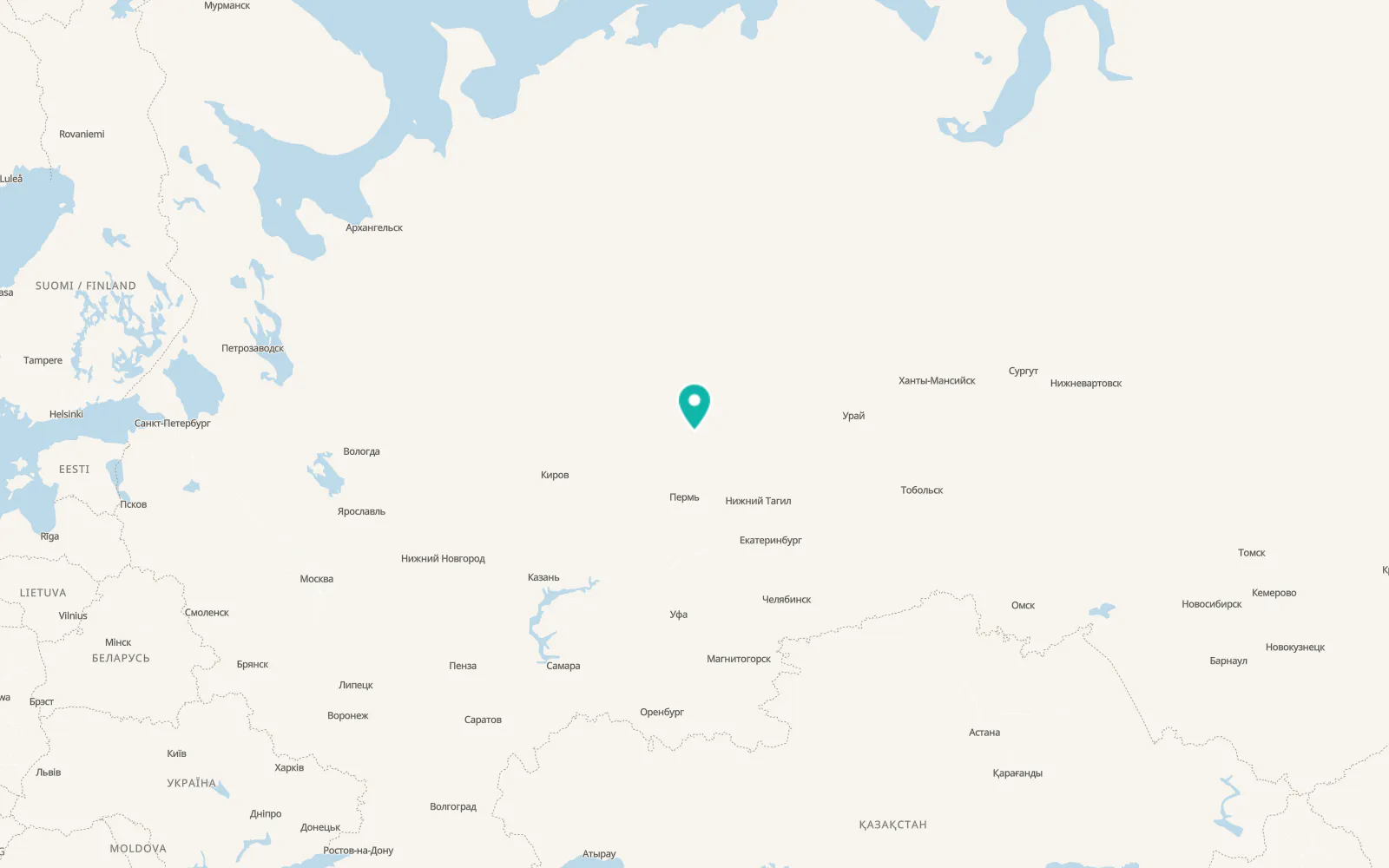Map of Solikamsk