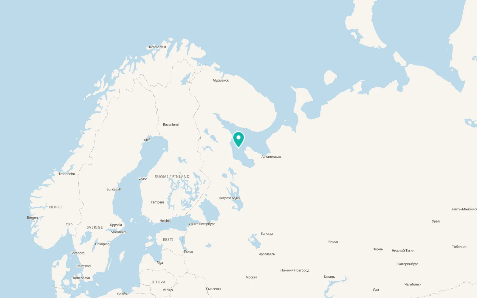 Map of Solovetsky