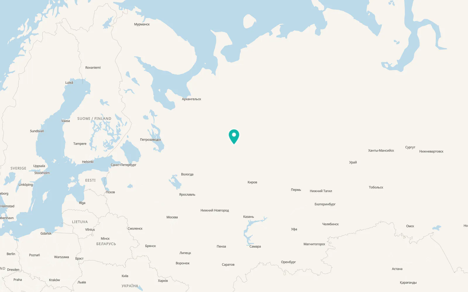 Map of Sol’vychegodsk