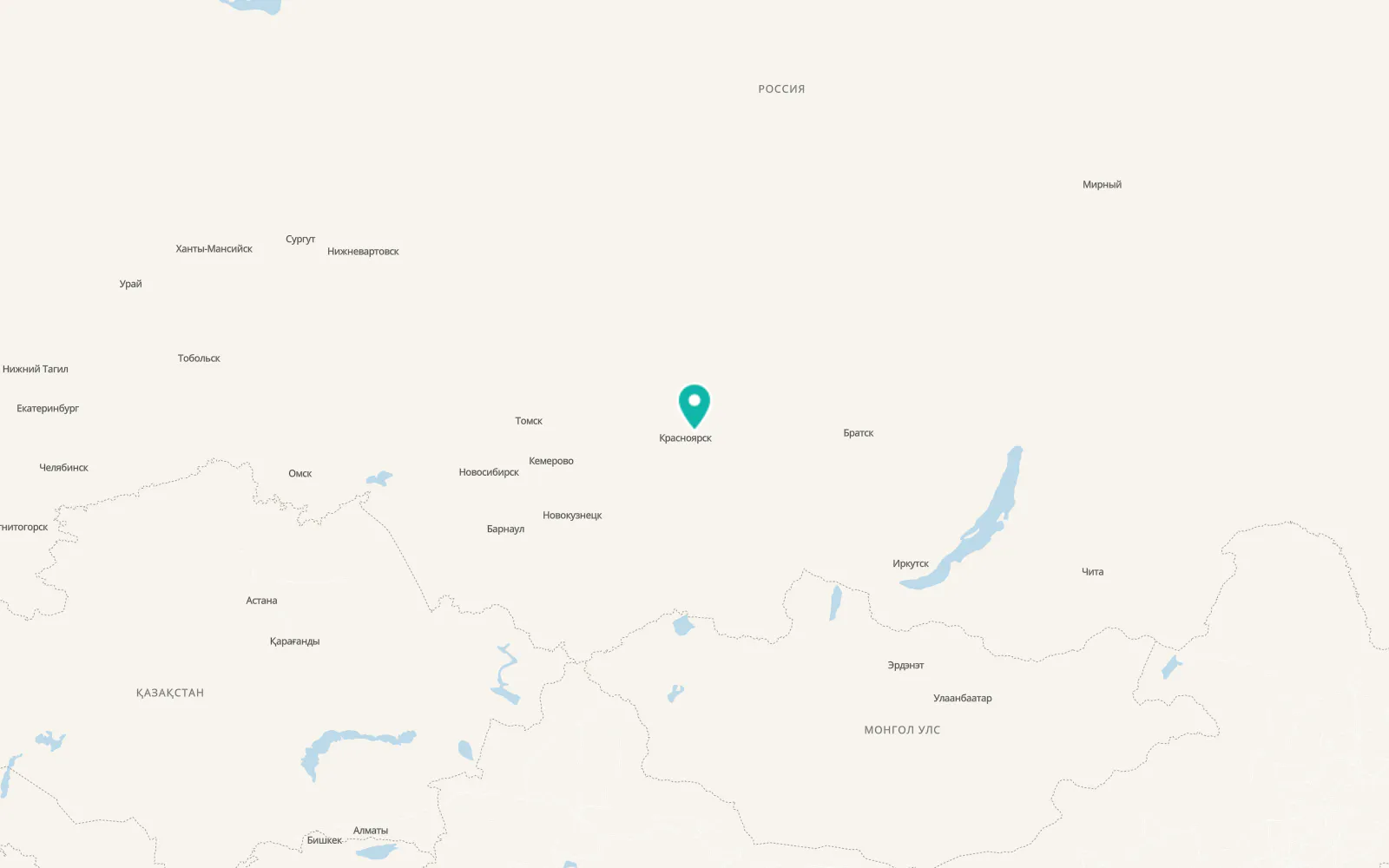 Map of Sosnovoborsk