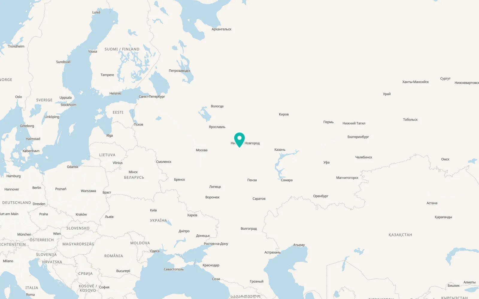 Map of Sosnovskoye
