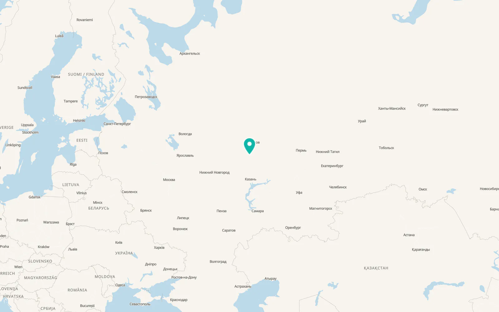 Map of Sovetsk