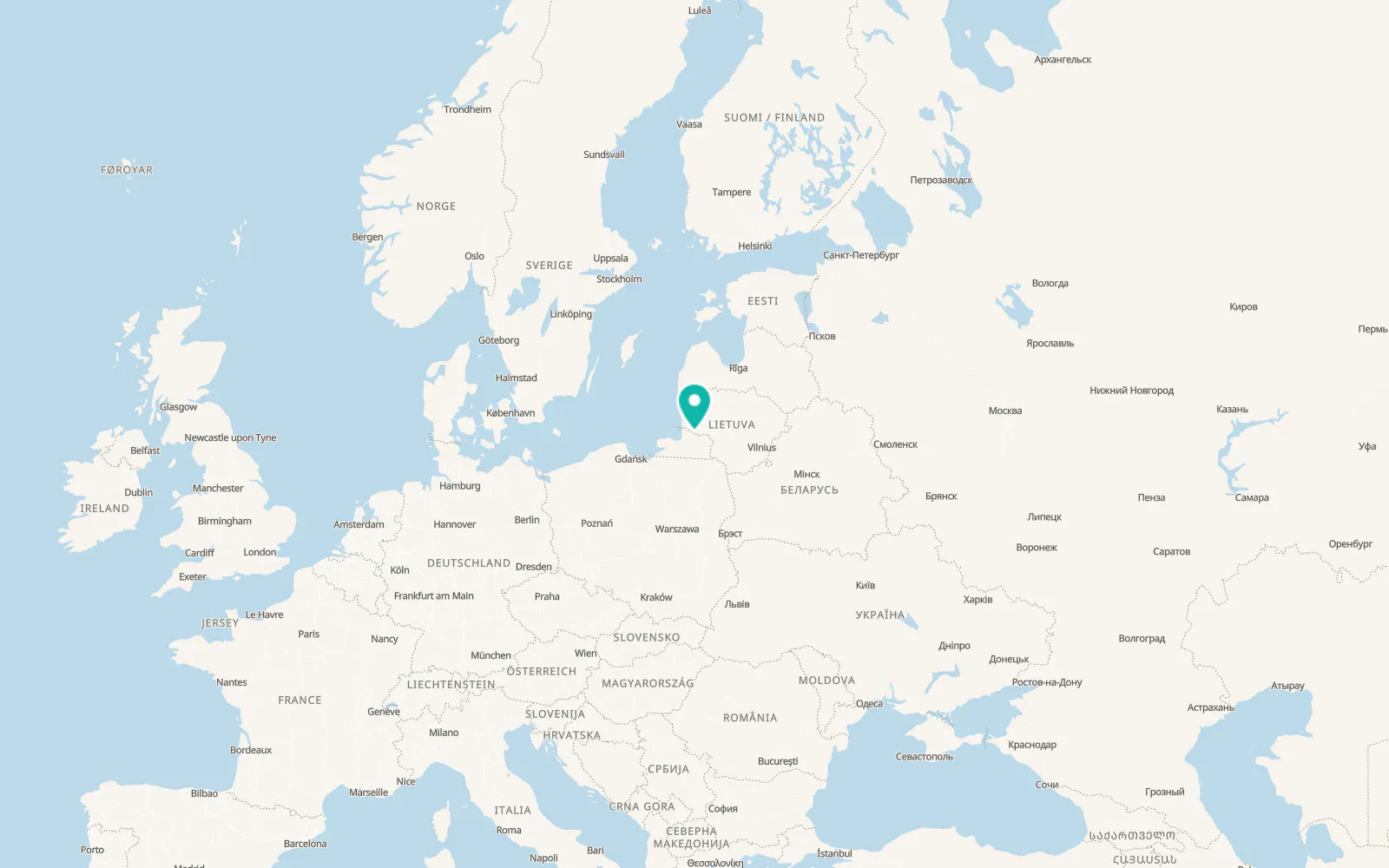 Map of Sovetsk