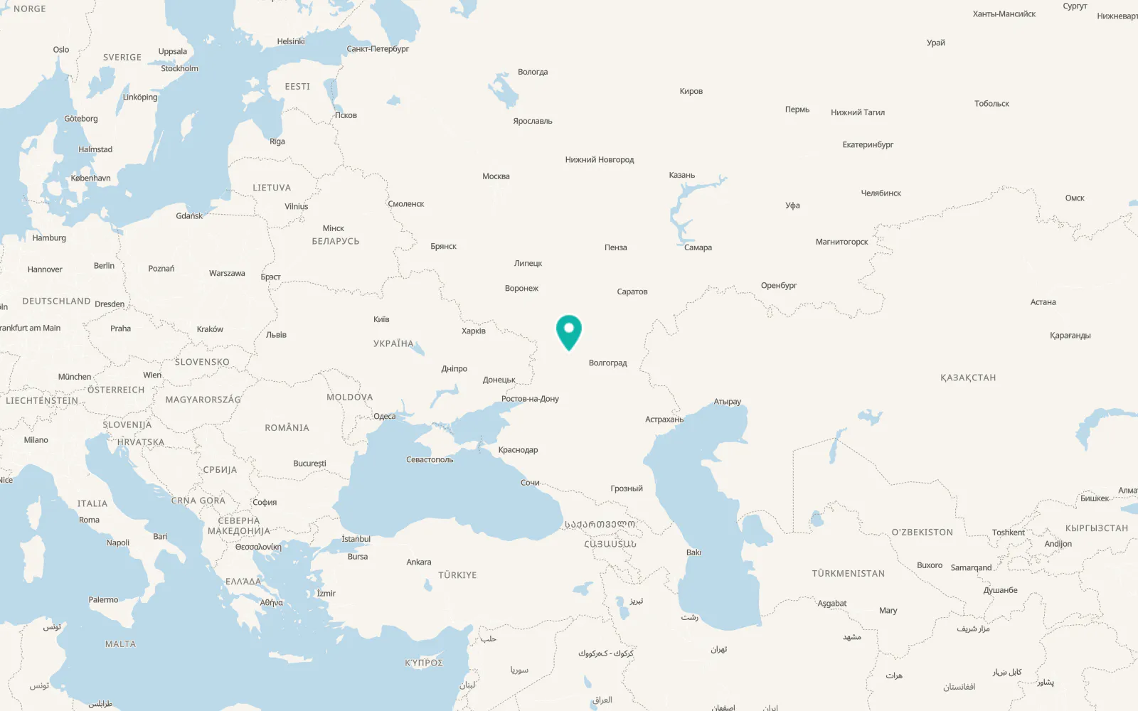 Map of Sovetskaya