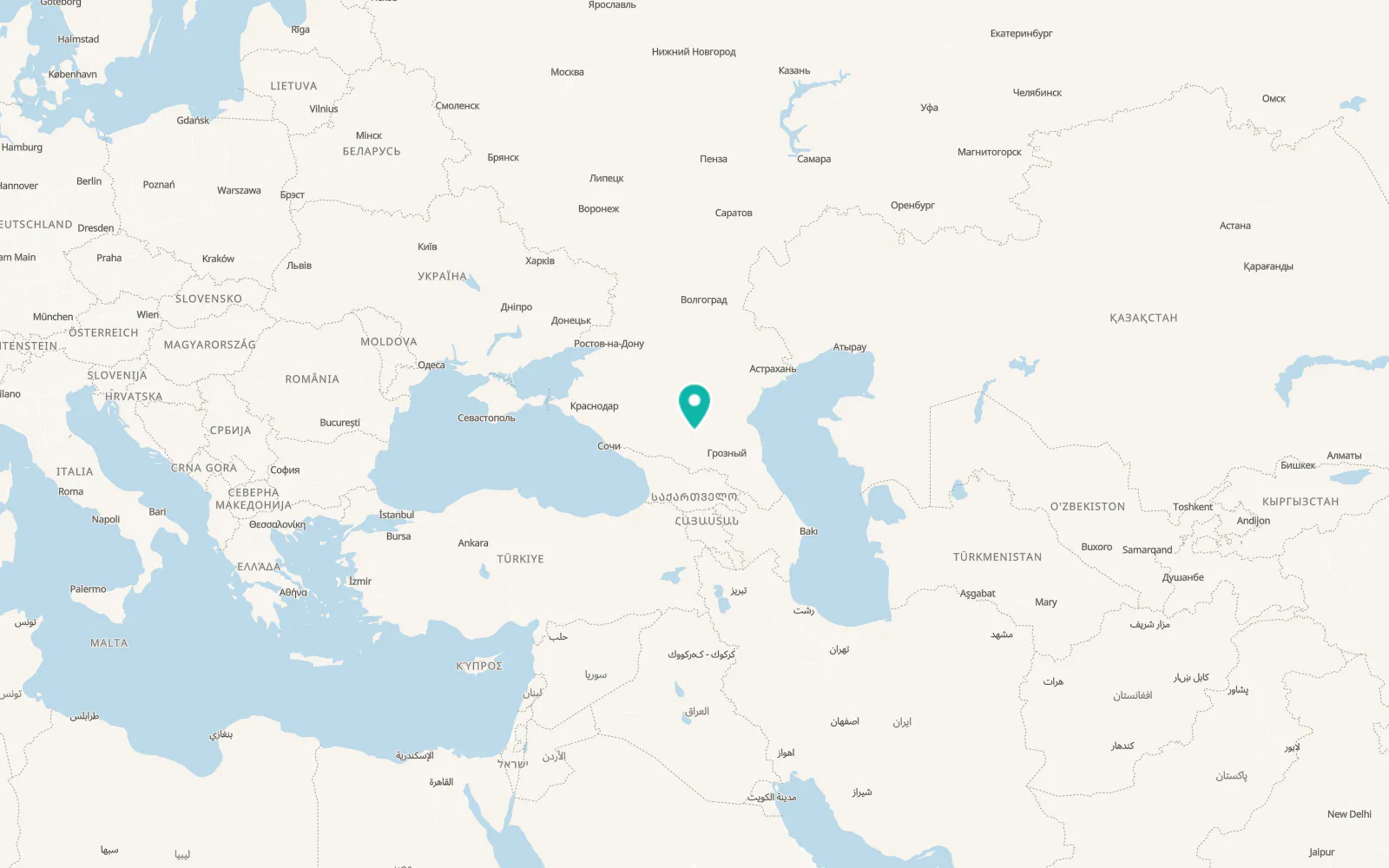 Map of Sovetskaya