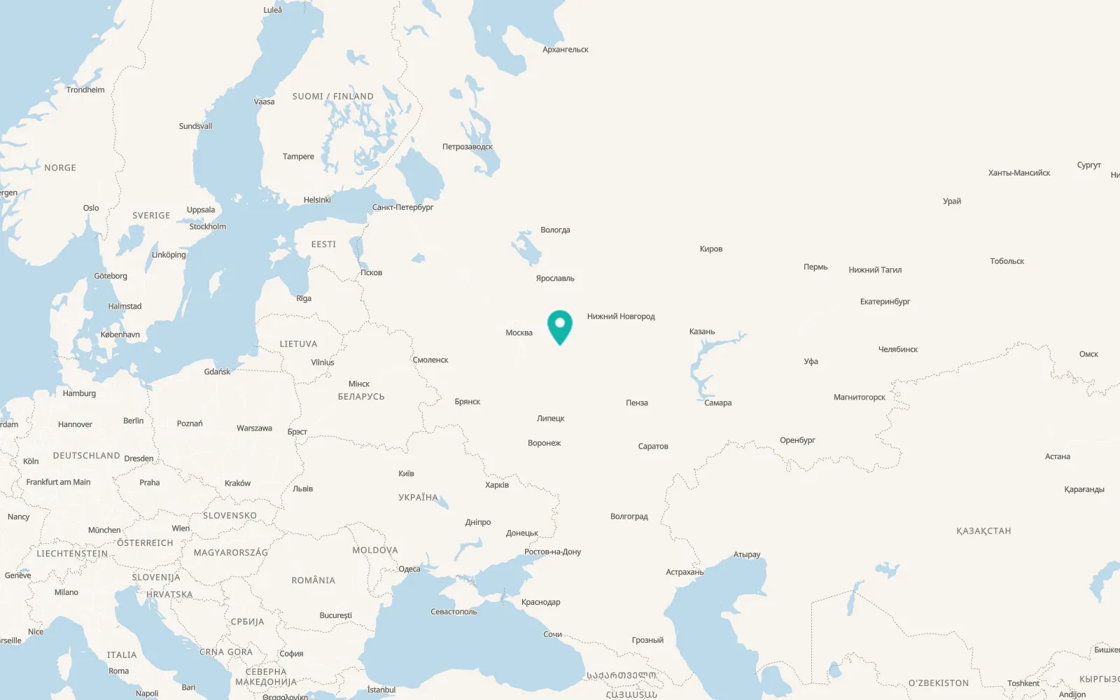 Map of Spas-Klepiki