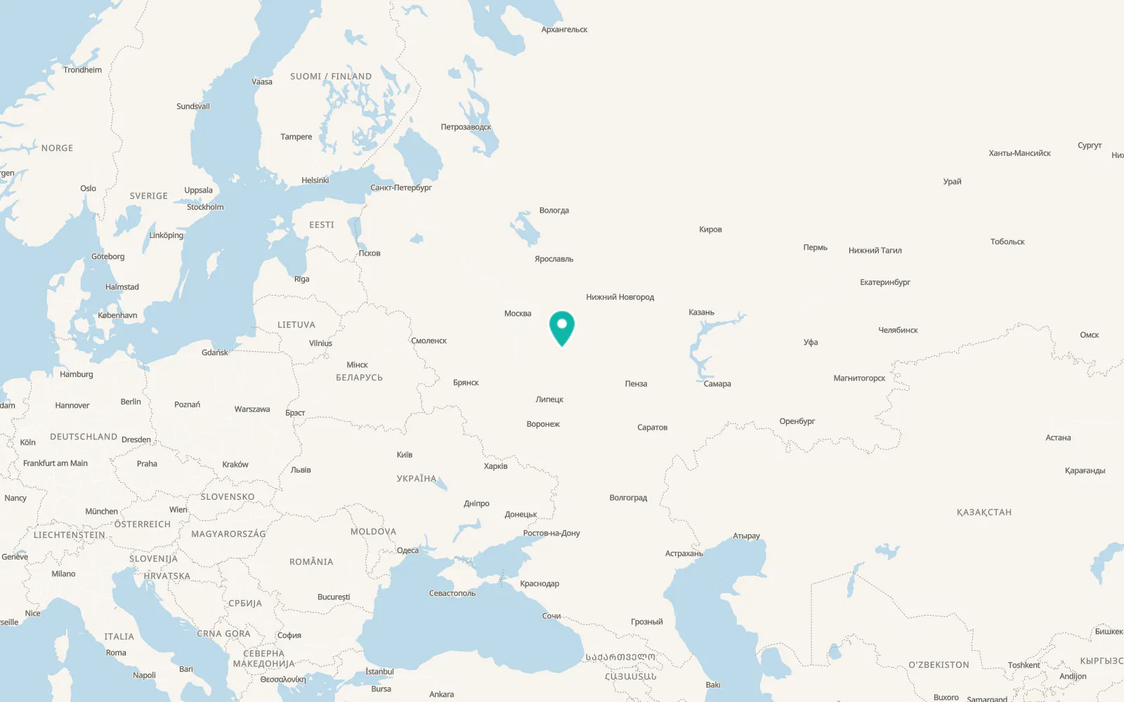 Map of Spassk-Ryazanskiy