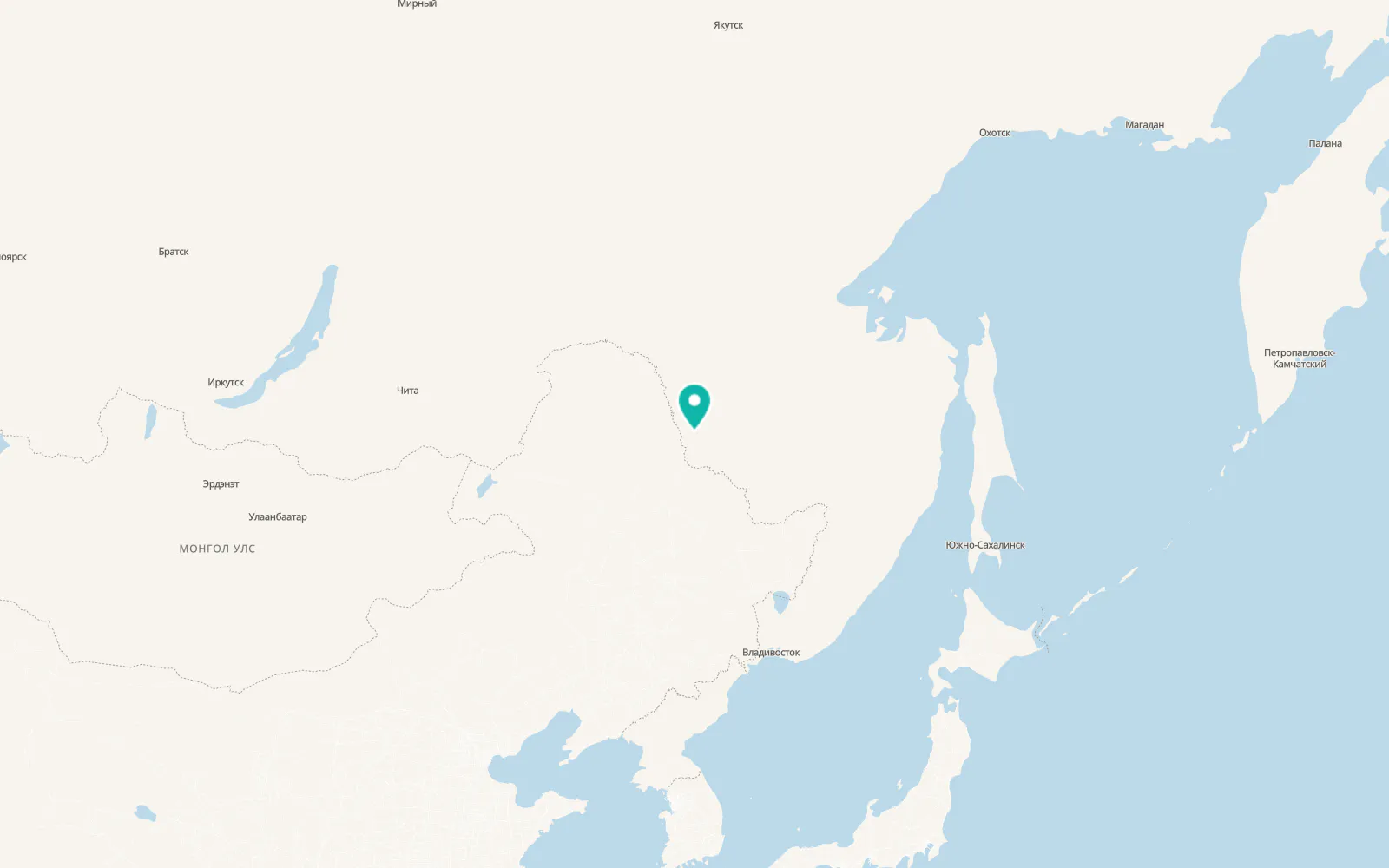 Map of Srednebelaya