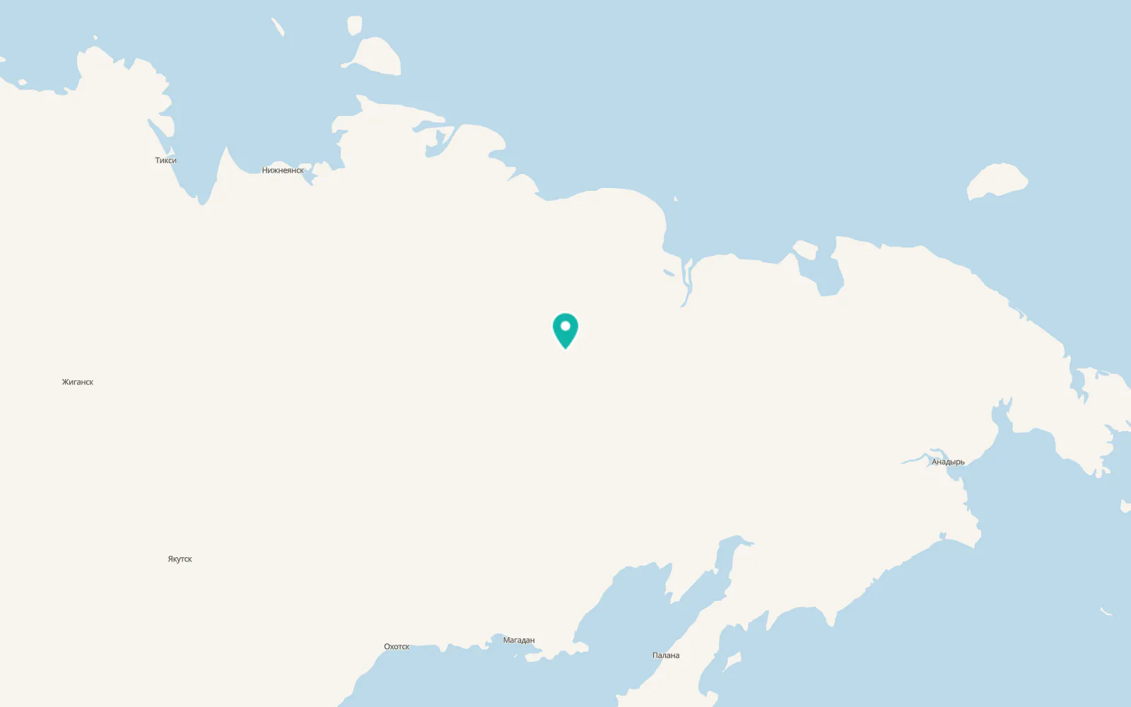 Map of Srednekolymsk