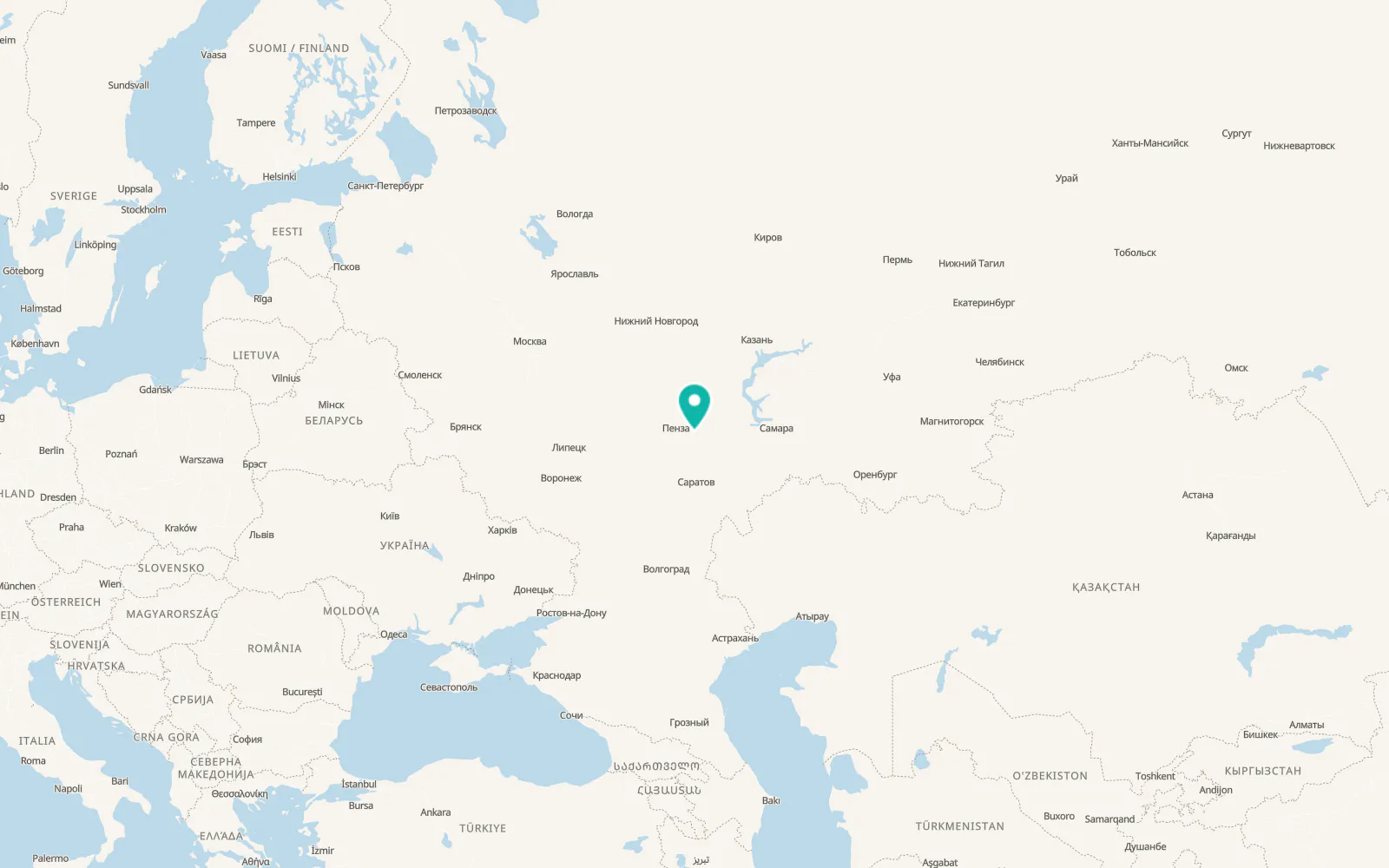 Map of Srednyaya Yelyuzan’