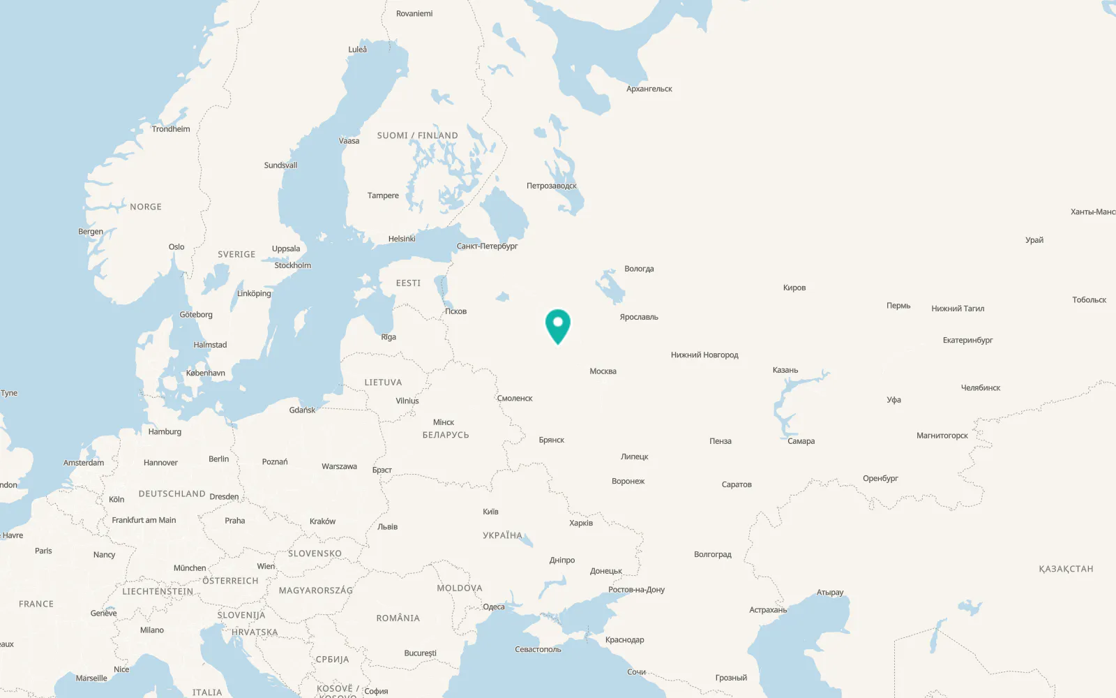 Map of Stantsia Staritsa