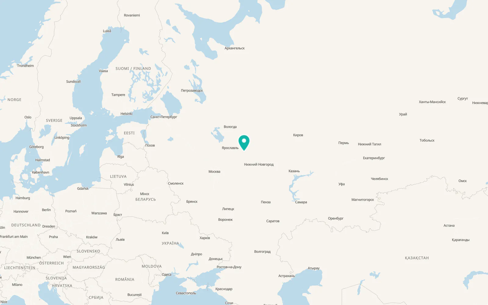 Map of Staraya Vichuga