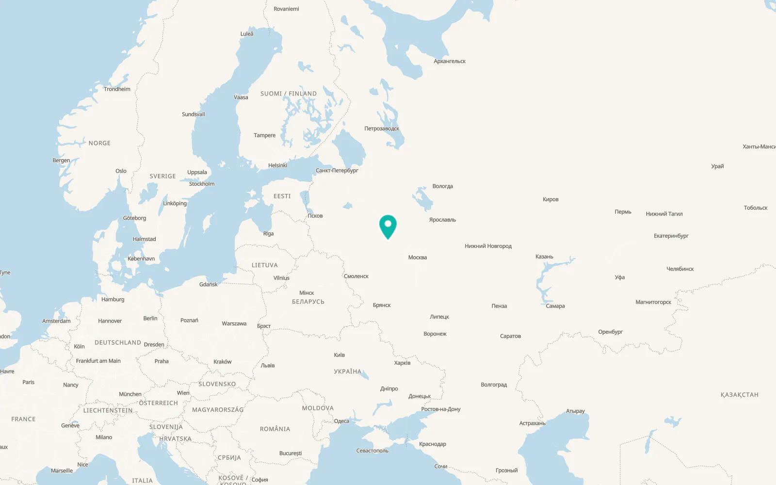 Map of Staritsa