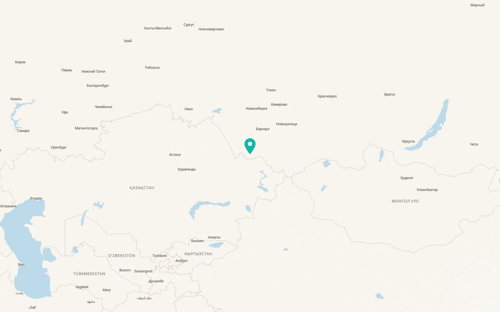 Map of Staroaleyskoye
