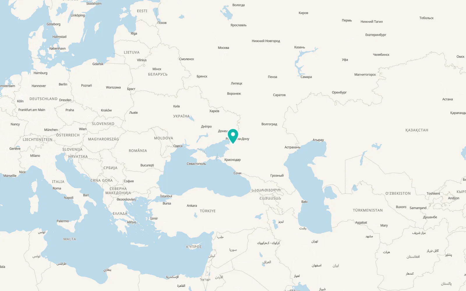 Map of Starominskaya