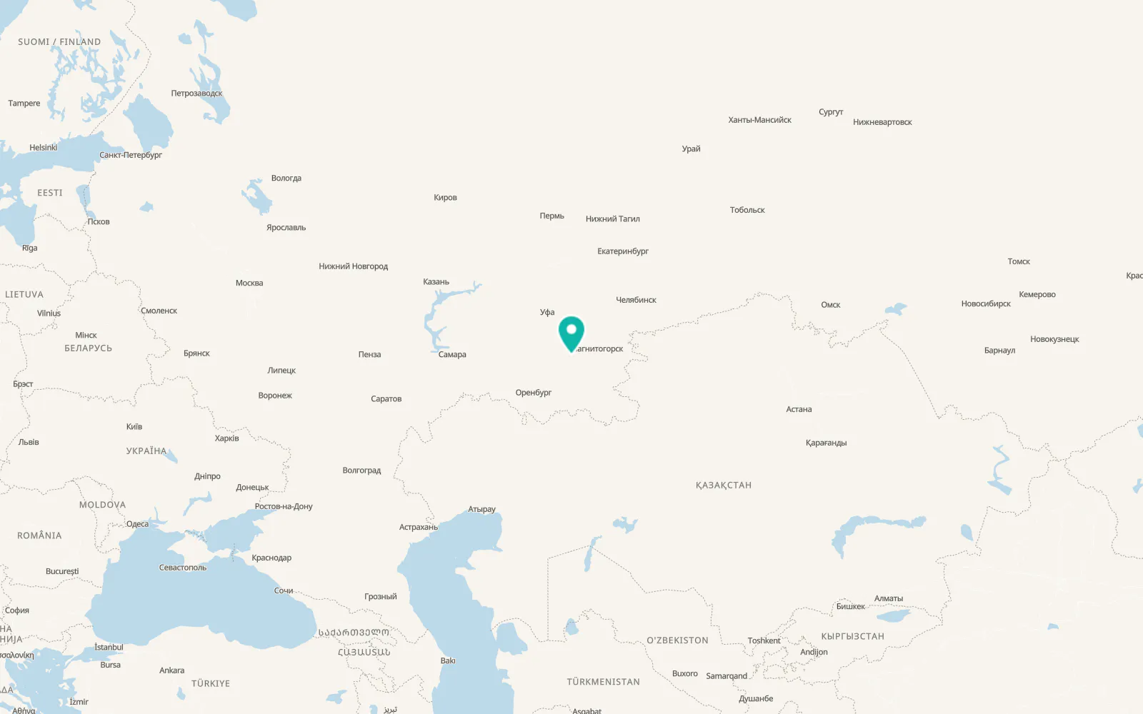 Map of Starosubkhangulovo