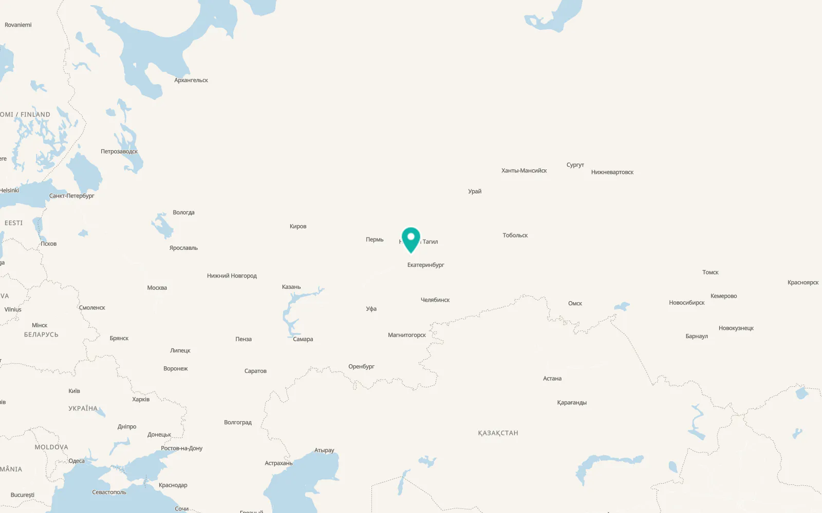Map of Staroutkinsk