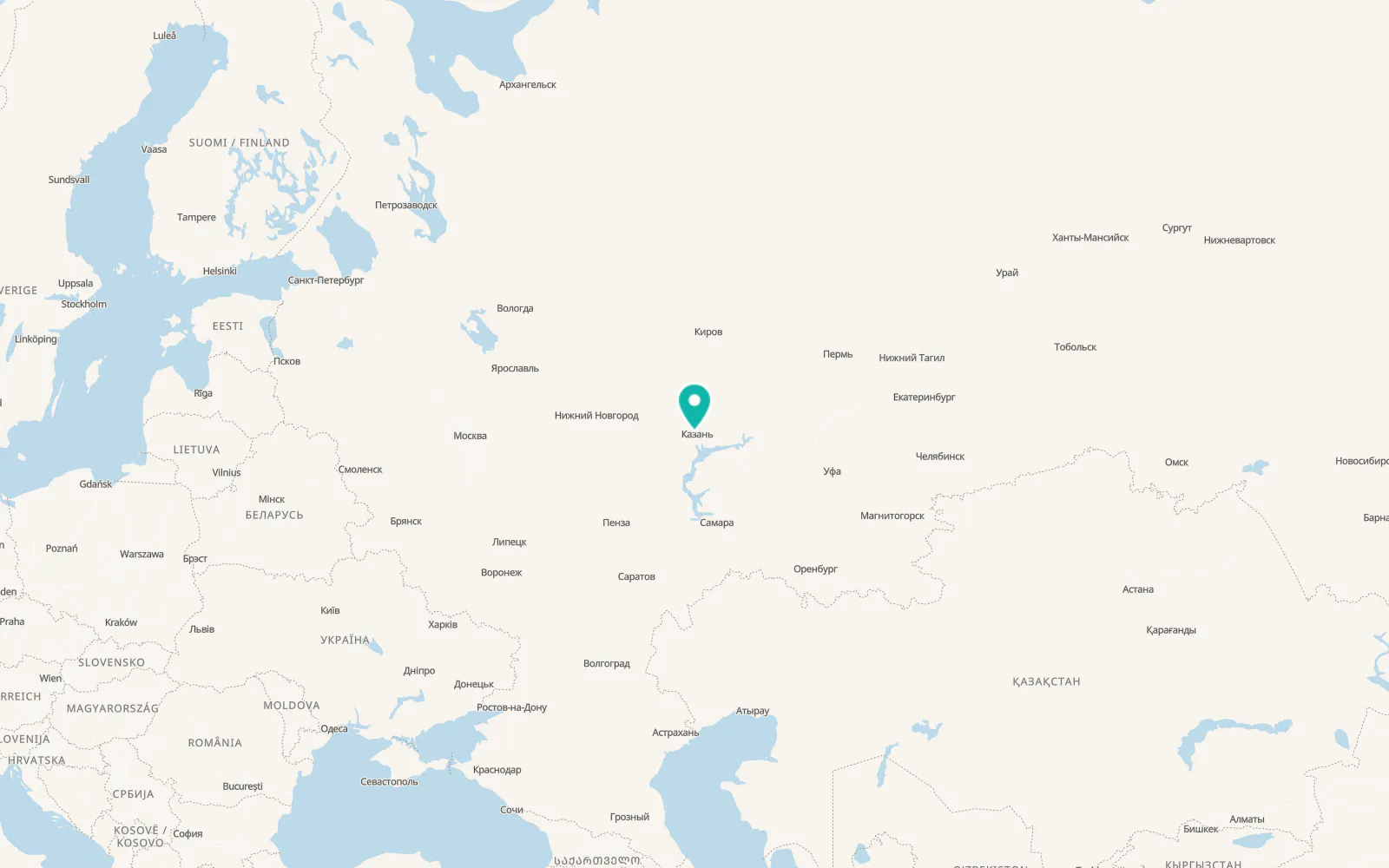 Map of Staroye Arakchino