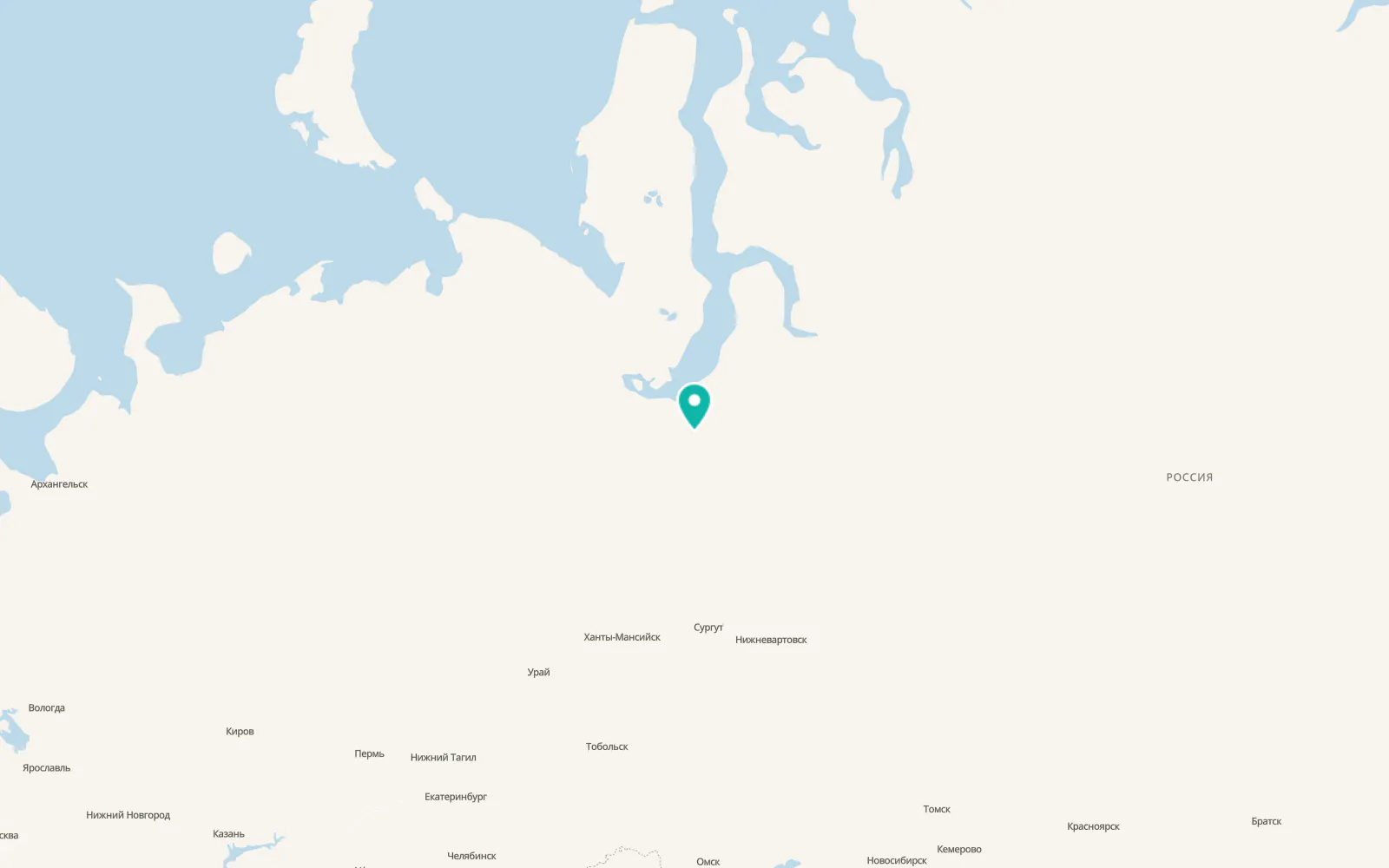 Map of Staryy Nadym