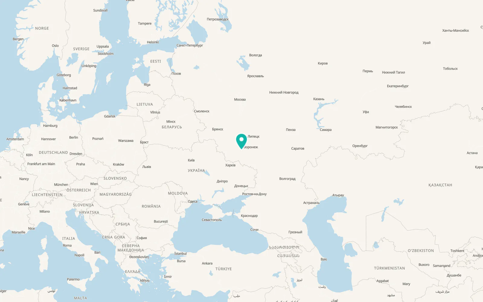 Map of Staryy Oskol