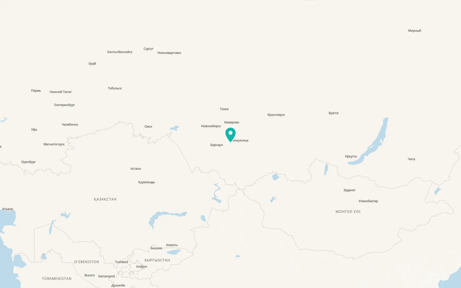 Map of Staryy Togul