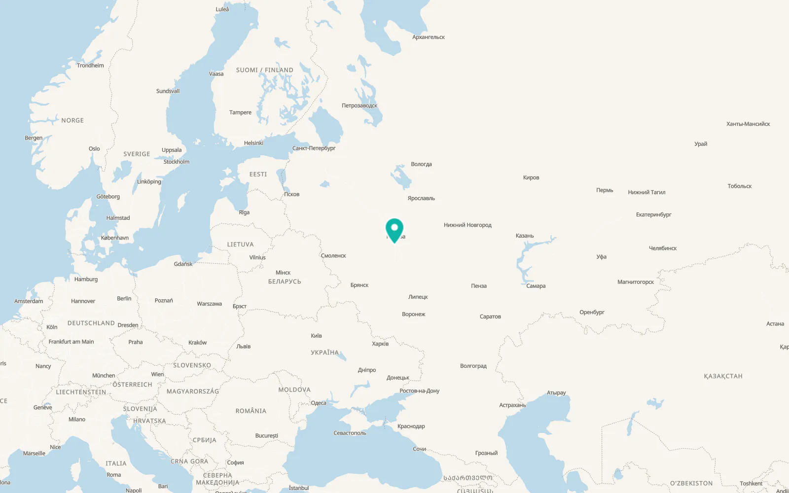 Map of Stolbovaya