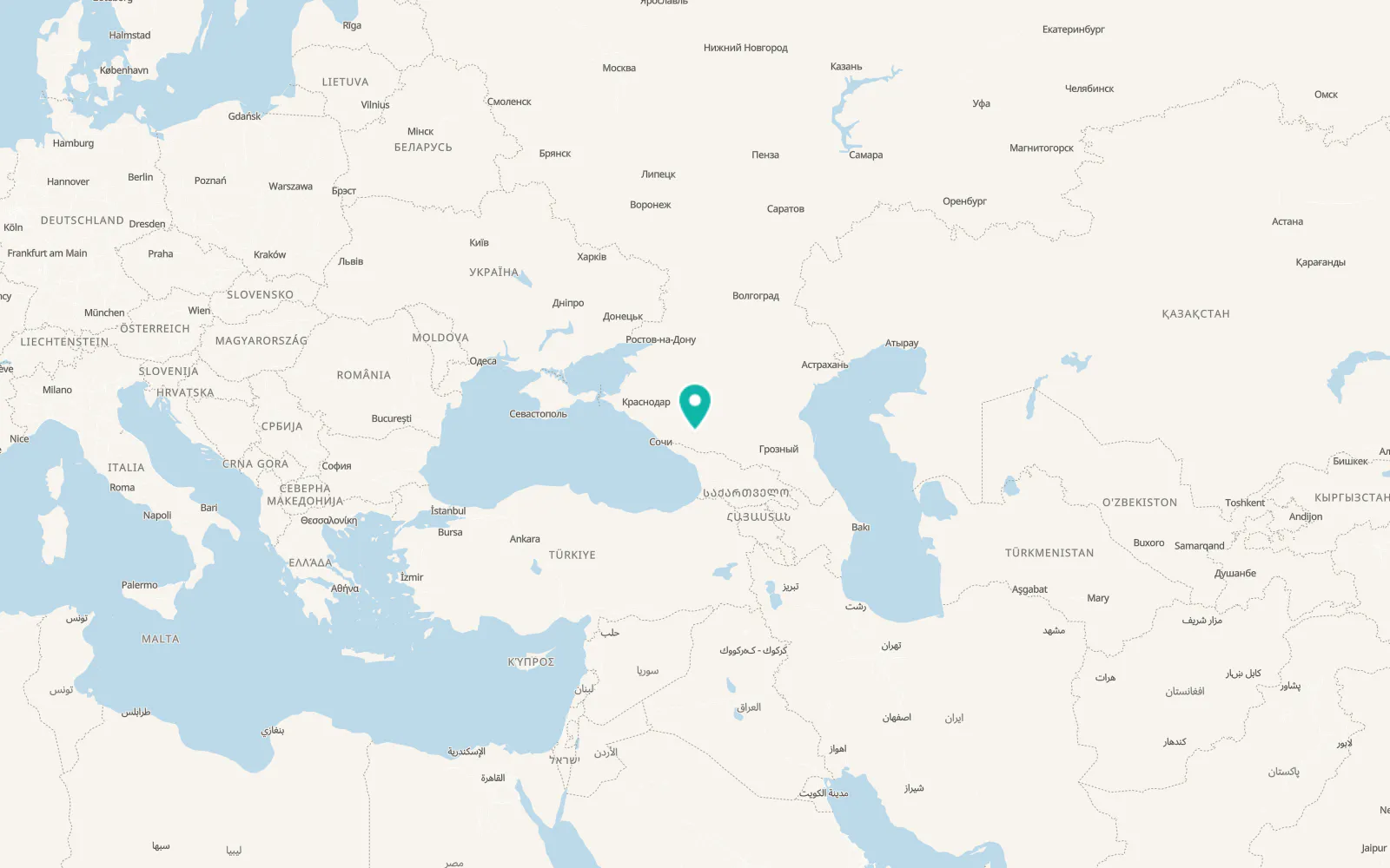 Map of Storozhevaya
