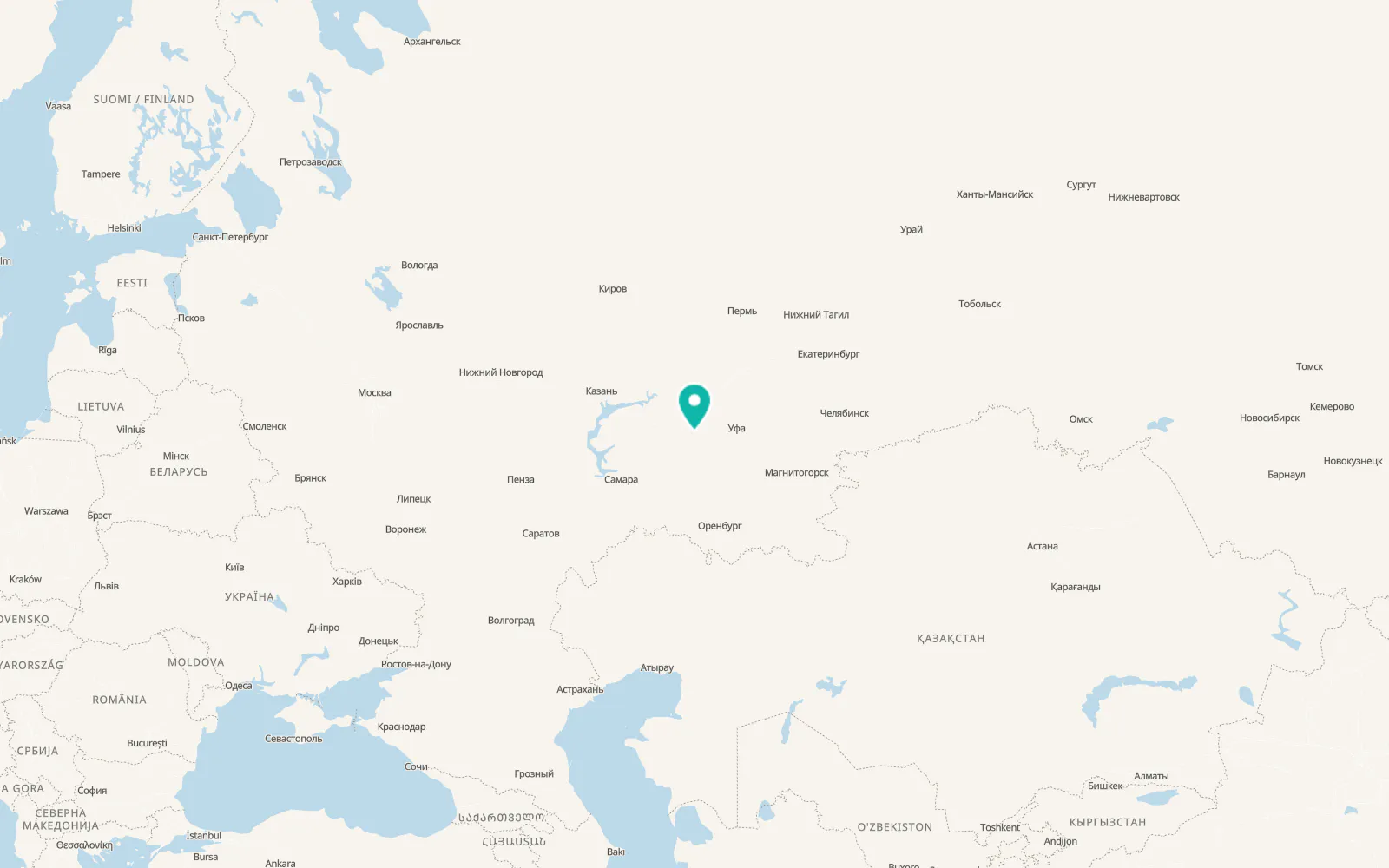 Map of Subkhankulovo