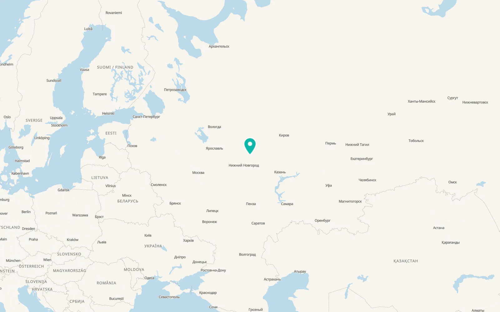 Map of Sukhobezvodnoye