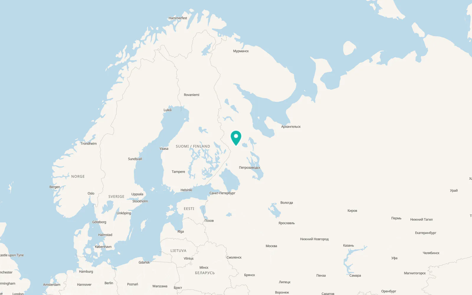 Map of Sukkozero