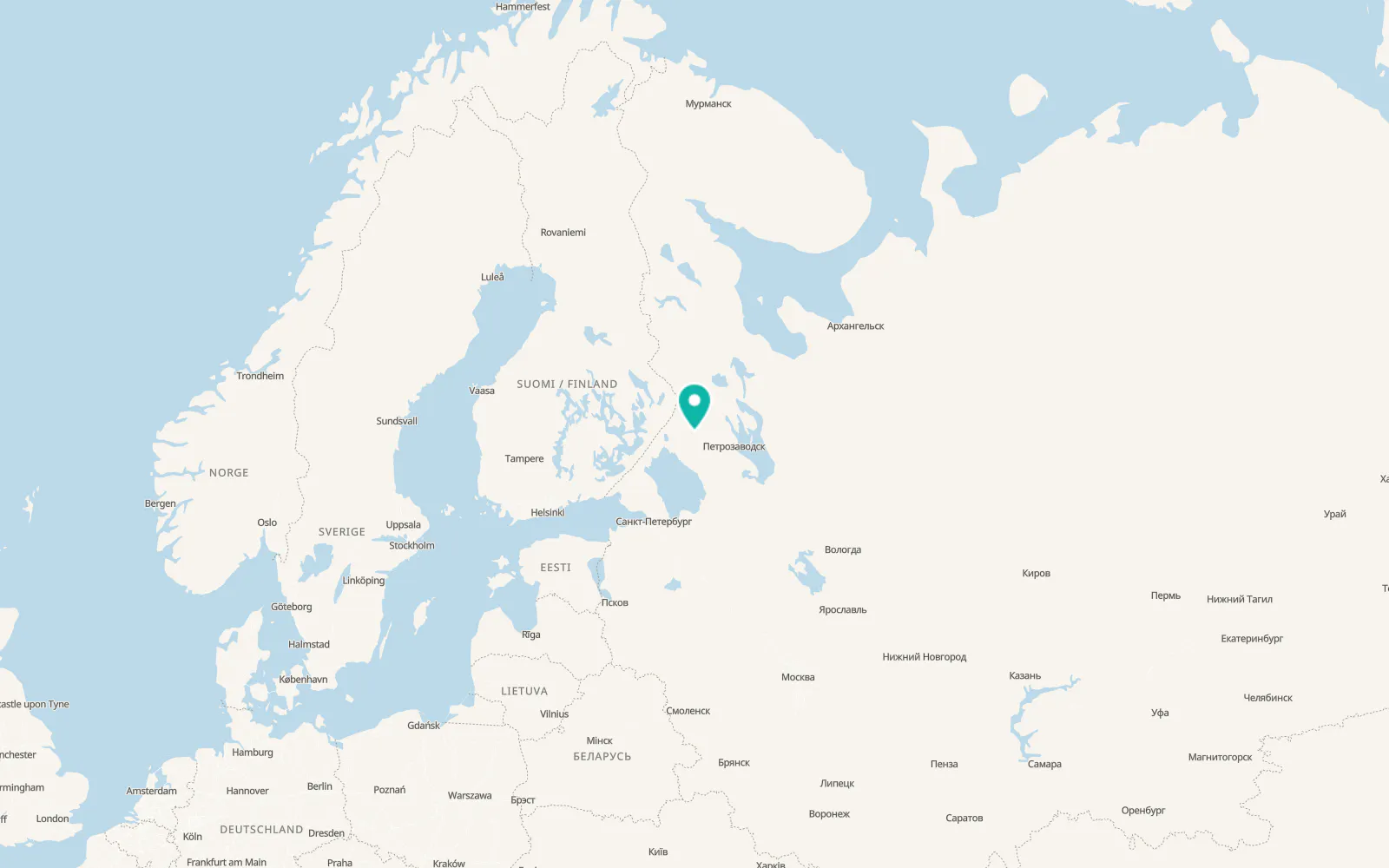 Map of Suoyarvi