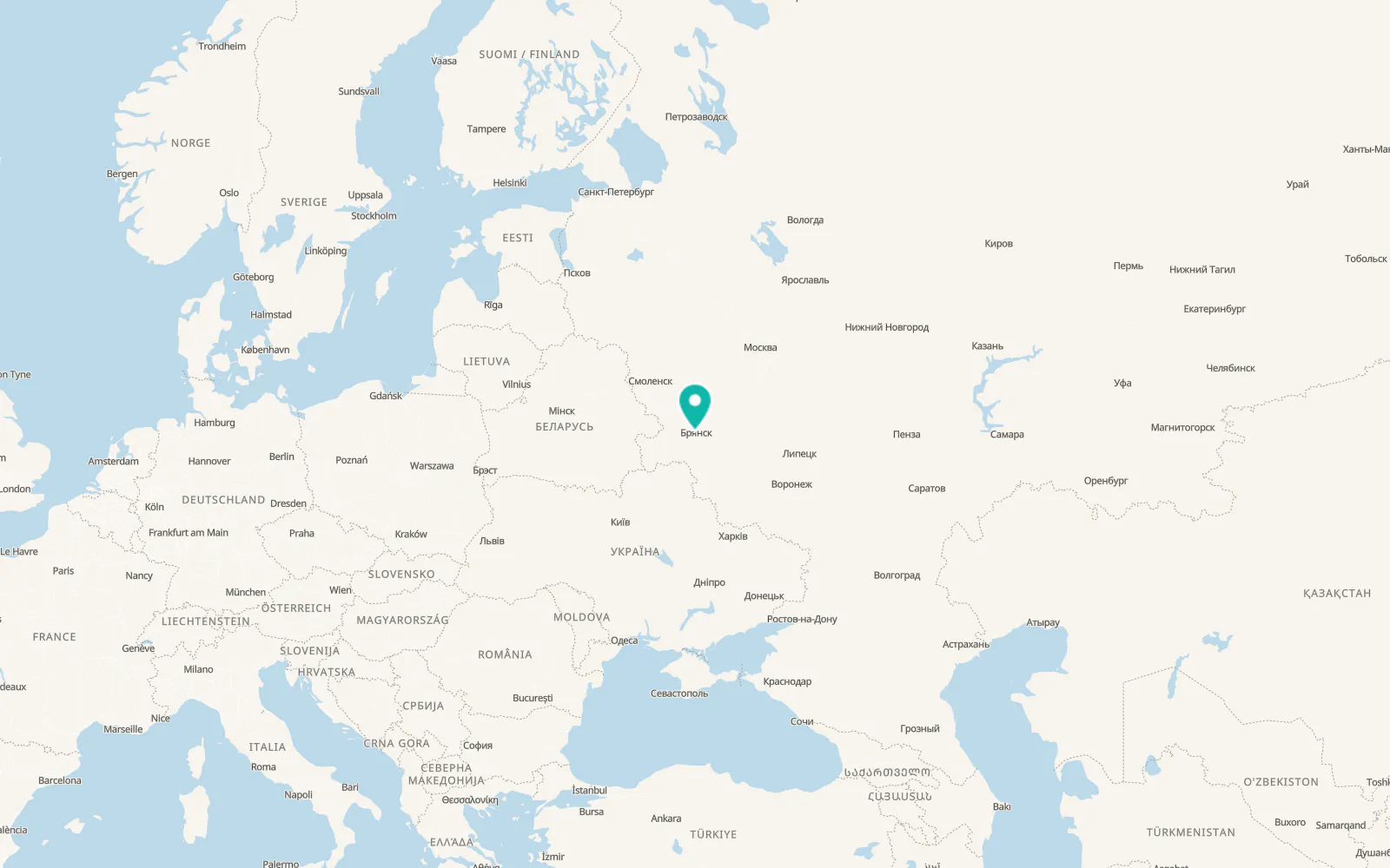 Map of Suponevo