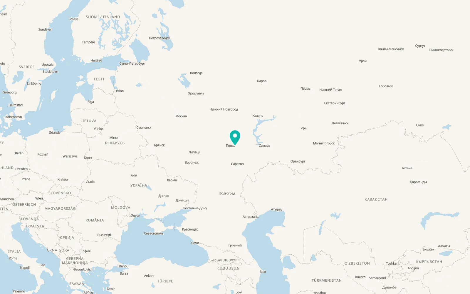 Map of Sursk