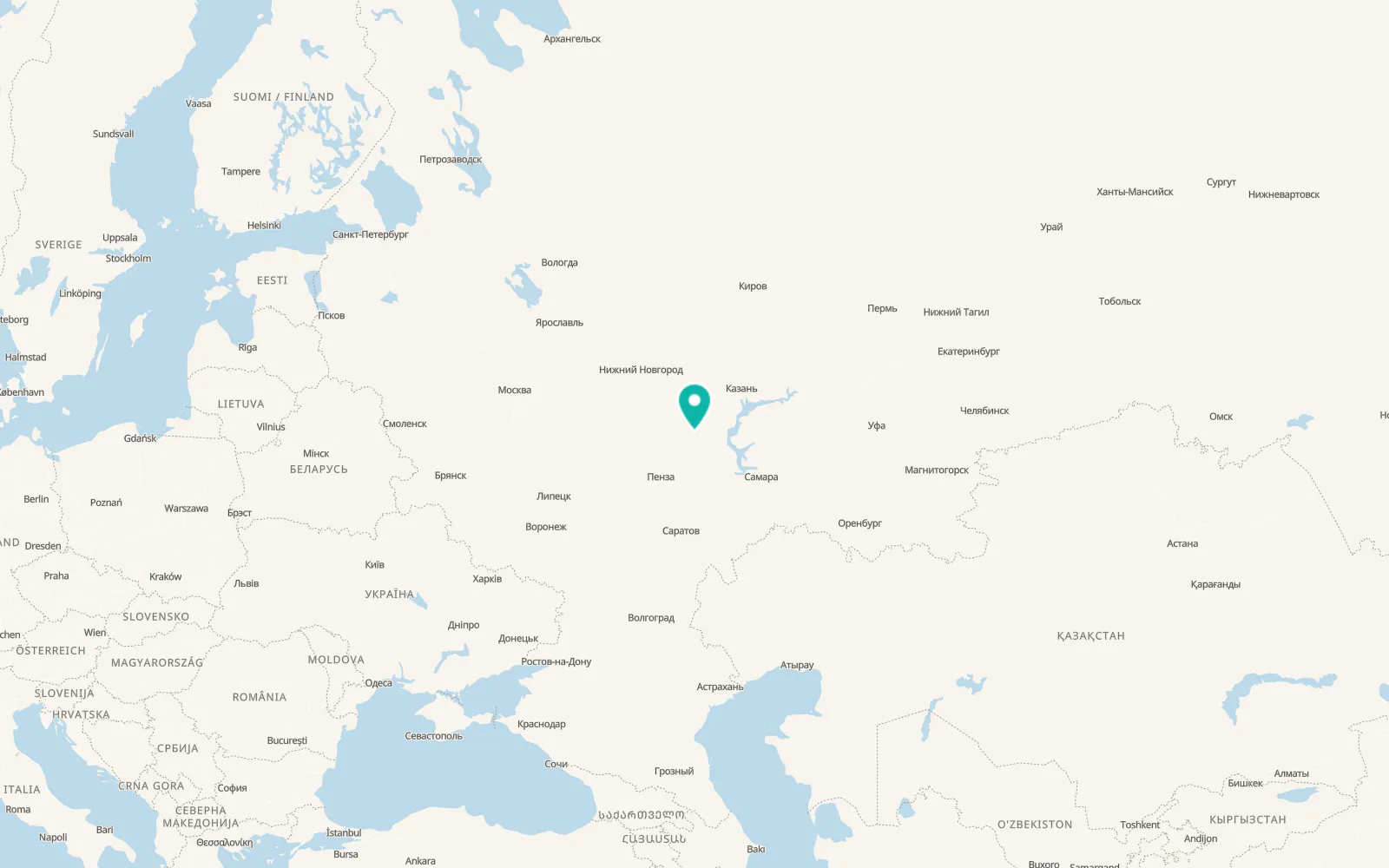 Map of Surskoye