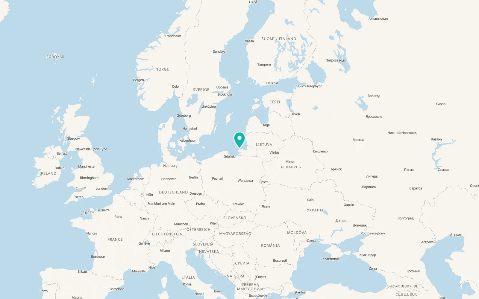 Map of Svetlogorsk
