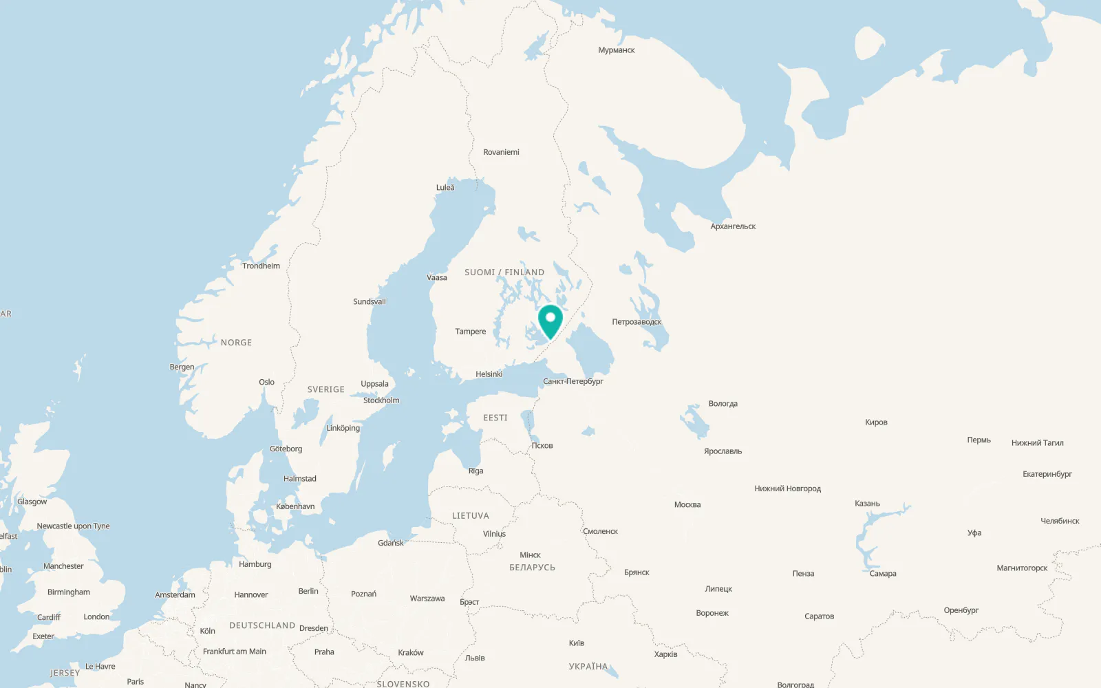 Map of Svetogorsk