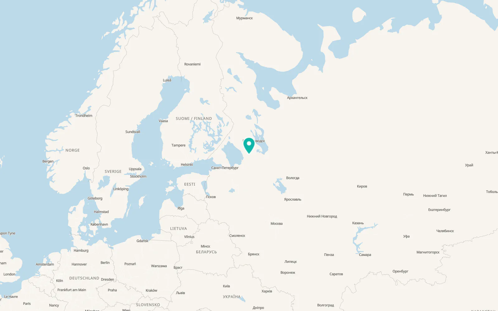 Map of Svir'stroy