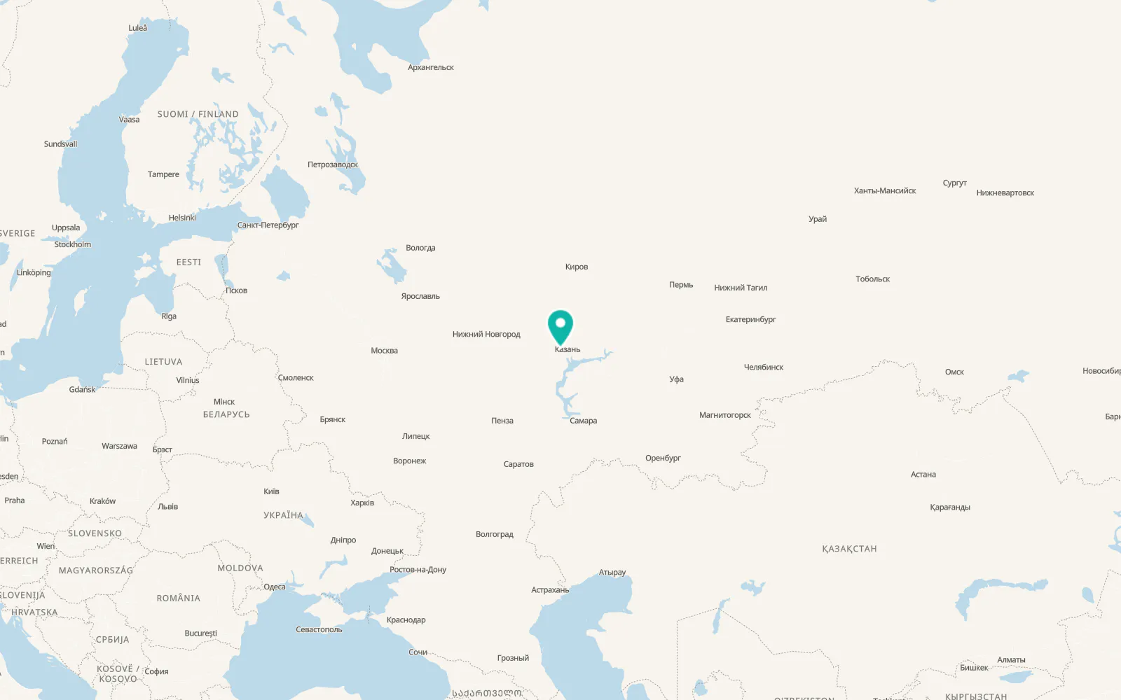 Map of Sviyazhsk