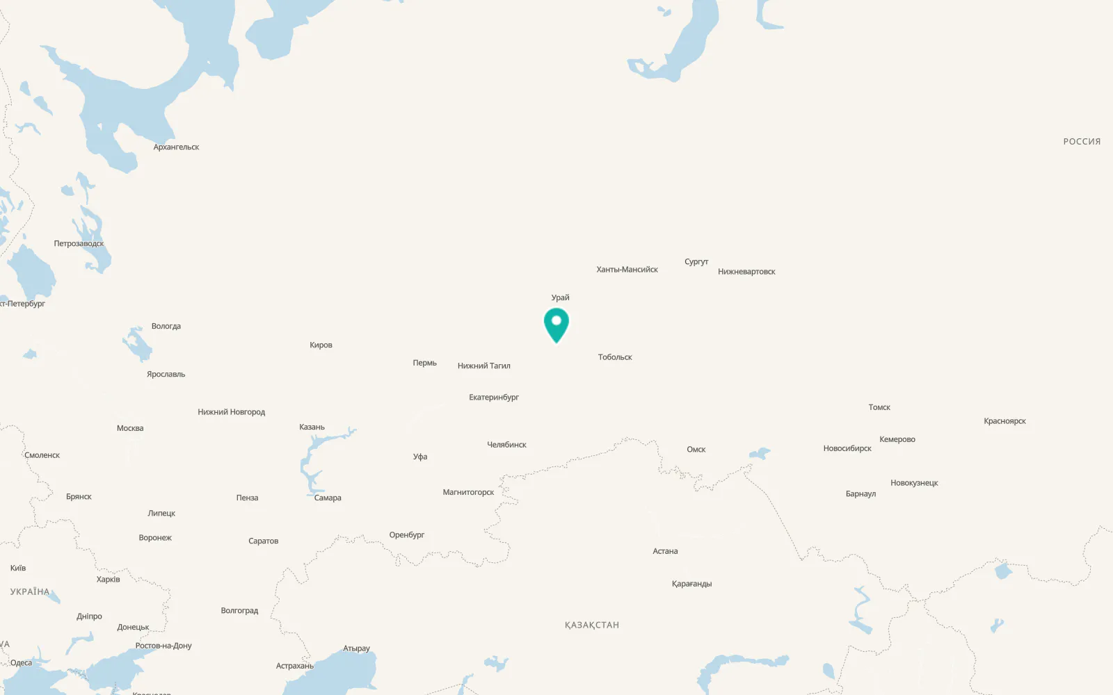 Map of Tabory