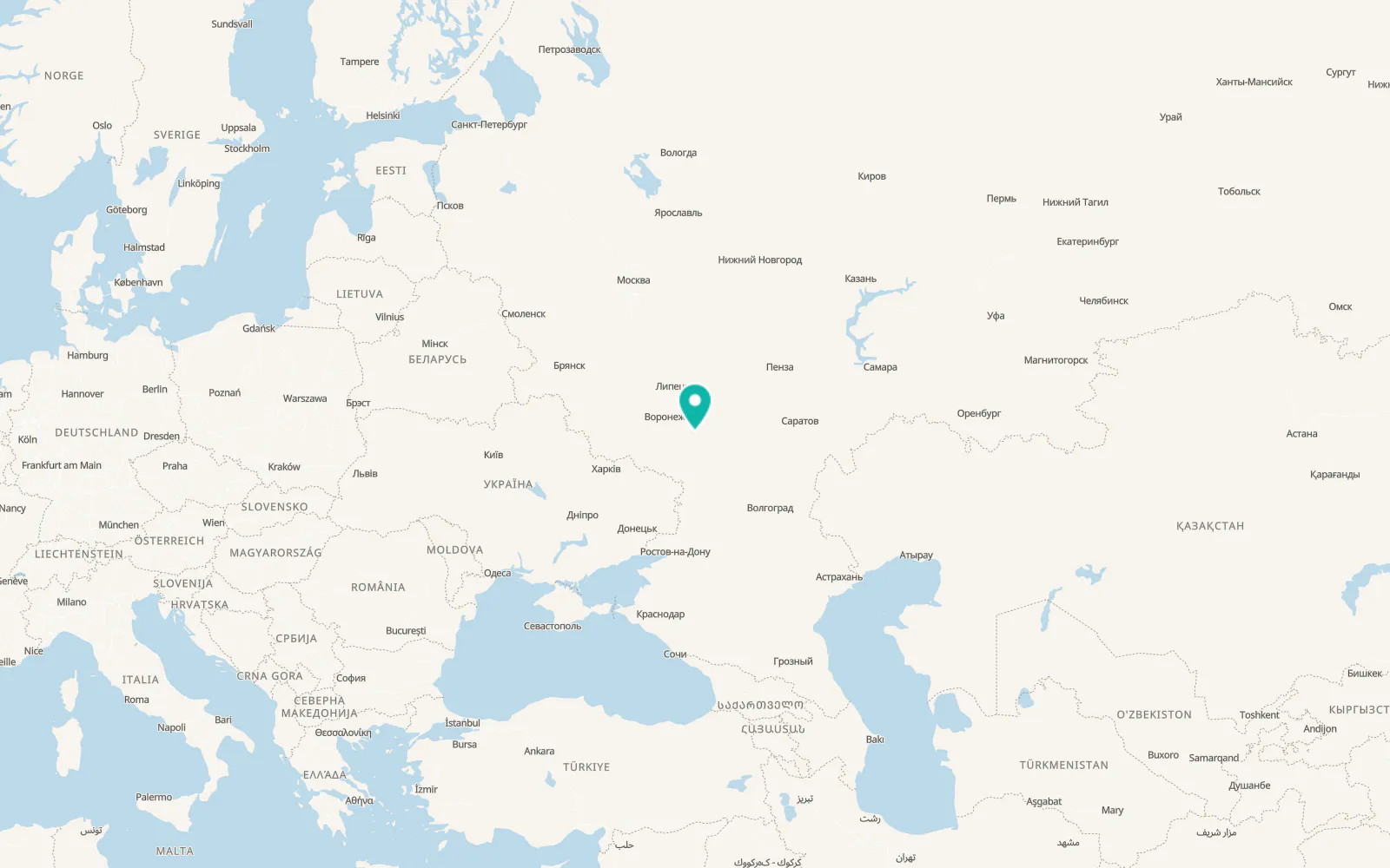Map of Talovaya