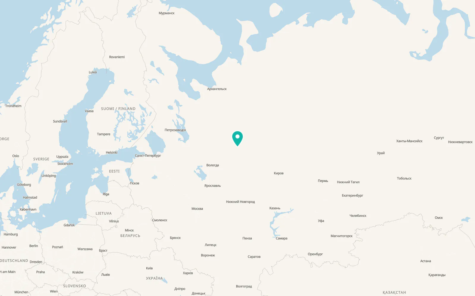 Map of Tarnogskiy Gorodok