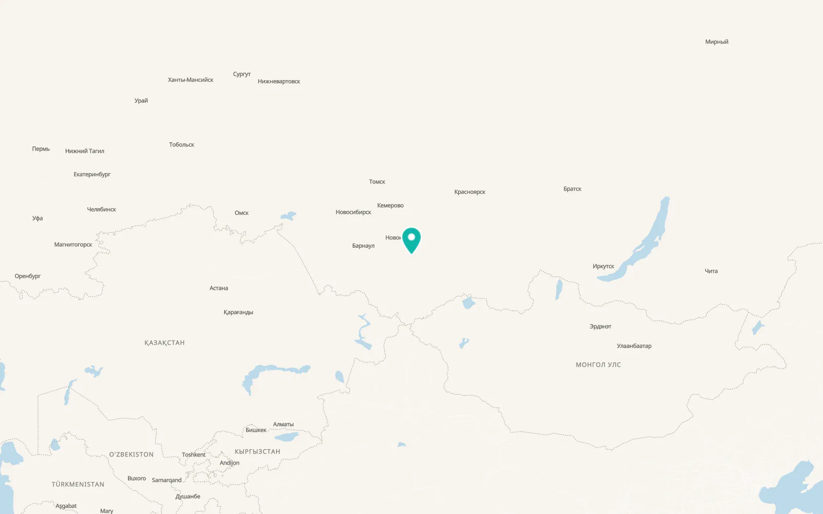 Map of Tashtagol