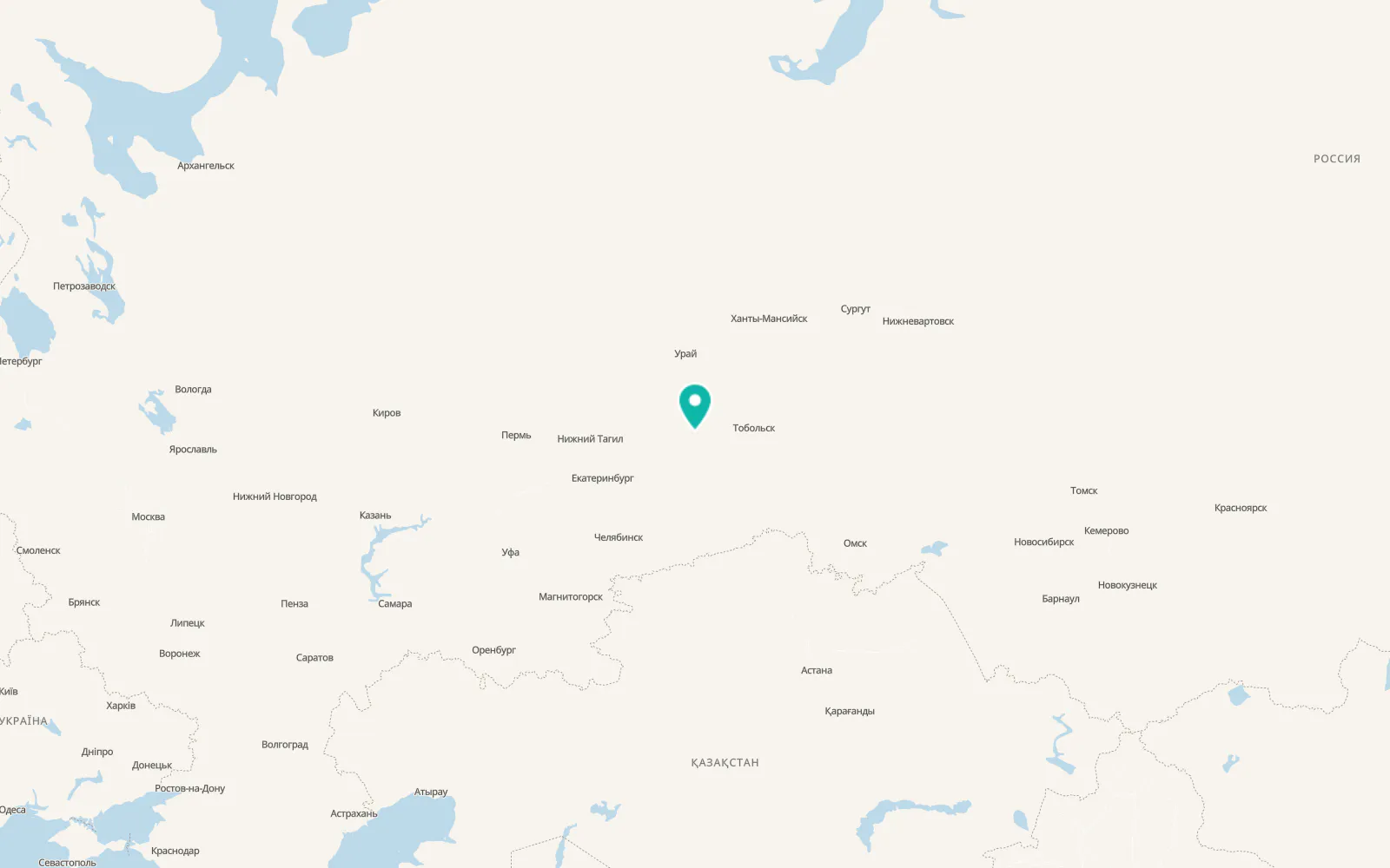 Map of Tavda