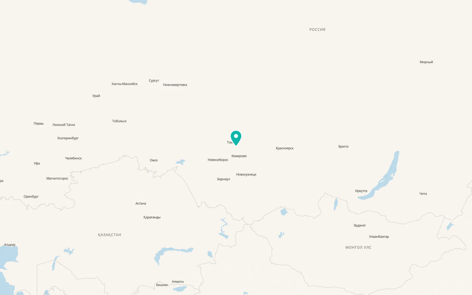 Map of Tayga