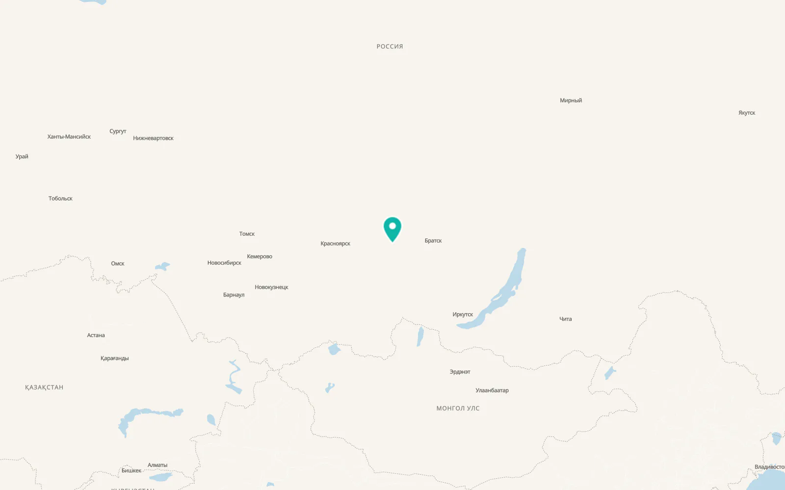 Map of Tayshet